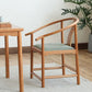 Traditional Kitchen Dining Chair Solid Wood Arm Chair with Cushion