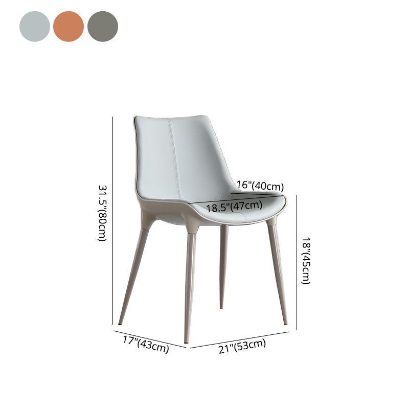 Contemporary Metal Dining Arm Chair Leather Dining Chairs for Home Use Clearhalo ' kitchen&dining_furn' 'Dining Chairs' 'Dining Tables & Seating' 'dining_chair' 'furn' 'furn_dining_chair' 'Furniture' 'furniture_dining_chair' 'Kitchen & Dining Furniture' 'kitchen' 1200x1200_f4134402-1efe-4527-a2b4-4f9a1938195f