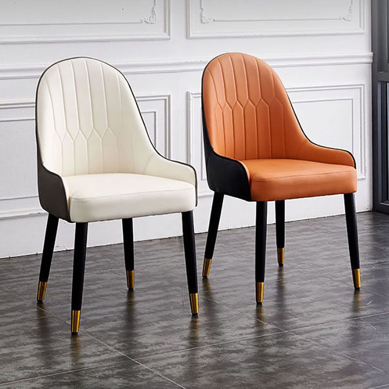Scandinavian Upholstered Dining Side Chairs Solid Back Dining Side Chair Clearhalo 'Dining Chairs' 'Dining Tables & Seating' 'dining_chair' 'furn' 'furn_dining_chair' 'Furniture' 'Kitchen & Dining Furniture' 1200x1200_f4136a3d-b2cd-4b6e-b1a4-d5aa80ded550