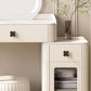 Modern Style Dressing Table Stone Top Vanity Set with Storage Drawers