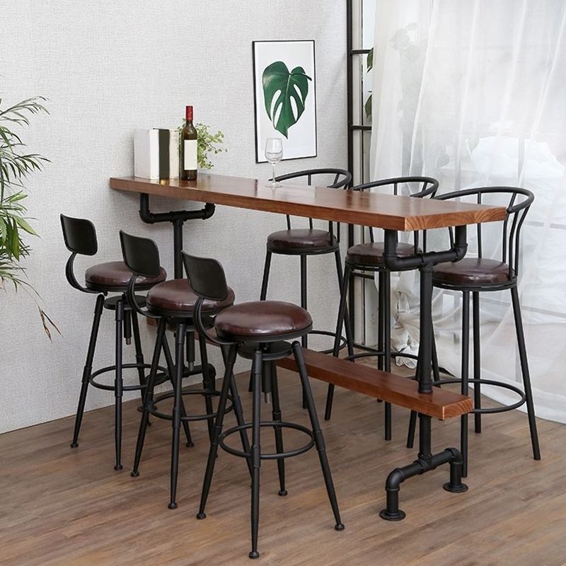Tavolo da pranzo da bistrot rettangolare in legno massello industriale