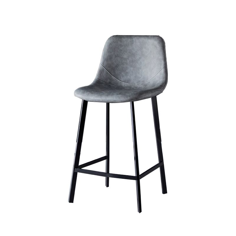 Scandinavian Restaurant Leather Stool Matte Finish Footrest Barstool Clearhalo 'Bar Furniture' 'Bar Stools' 'bar_stools' 'furn' 'furn_bar_stools' 'Furniture' 'furniture_bar_stools' 'Kitchen & Dining Furniture' 1200x1200_f4196669-ccfc-4bfb-a2b4-c7b2cd9d9bca