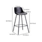 Nordic Metal Low Back Barstool Simple Indoor Tall Stool with Upholstered Clearhalo 'Bar Furniture' 'Bar Stools' 'bar_stools' 'furn' 'furn_bar_stools' 'furniture_bar_stools' 'Kitchen & Dining Furniture' 'kitchen&dining_furn' 'kitchen' 'kitchen_furn' Furniture' 1200x1200_f41ab2ea-0861-4116-b91c-49ee1dea269c
