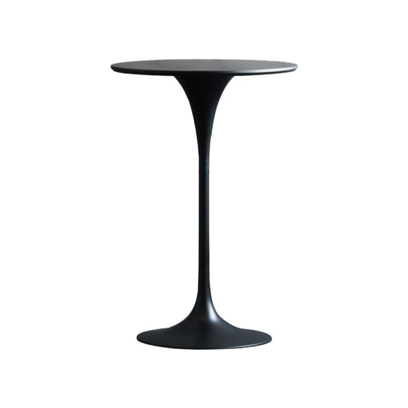 Industrial Metal Bar Table Round Top 41.3"H Pedestal Bistro Table for Cafe and Breakroom Clearhalo 'Bar Furniture' 'Bar Tables' 'bar_tables' 'Furniture' 'furniture_bar_tables' 'Kitchen & Dining Furniture' 'kitchen&dining_furn' 'kitchen' 1200x1200_f41d2cd5-2bcc-4107-81f2-a431bf8c4c85