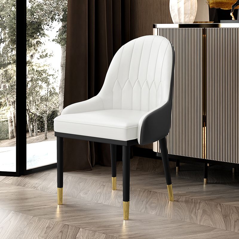 Leather Kitchen Side Chair 19'' Wide Dining Parsons Chair for Restaurant Clearhalo ' kitchen&dining_furn' 'Dining Chairs' 'Dining Tables & Seating' 'dining_chair' 'furn' 'furn_dining_chair' 'Furniture' 'furniture_dining_chair' 'Kitchen & Dining Furniture' 'kitchen' 1200x1200_f41e3aa1-9fa8-44ce-93bf-dde0e11af2c9