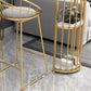 Glam Oval Bar Set Storage 1/2/3 Pieces Stone Counter Height Set in Gold Clearhalo 'Bar Furniture' 'furn' 'furn_home_bar_bar_sets' 'Furniture' 'Home Bars & Bar Sets' 'home_bar_bar_sets' 'Kitchen & Dining Furniture' 1200x1200_f421bbff-8d54-49ab-aef9-b194aaf026f9