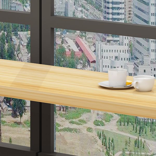 Table du bistrot en bois massif rectangle Table de pub moderne avec un double piédestal de nature