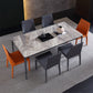 Stile contemporaneo 1/2/5/7 pezzi sedie da pranzo set mobili rettangolo in pietra in grigio