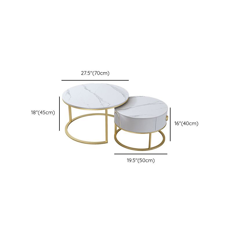Glam Slate salontafel geen pijnlijke nestelende salontafel set