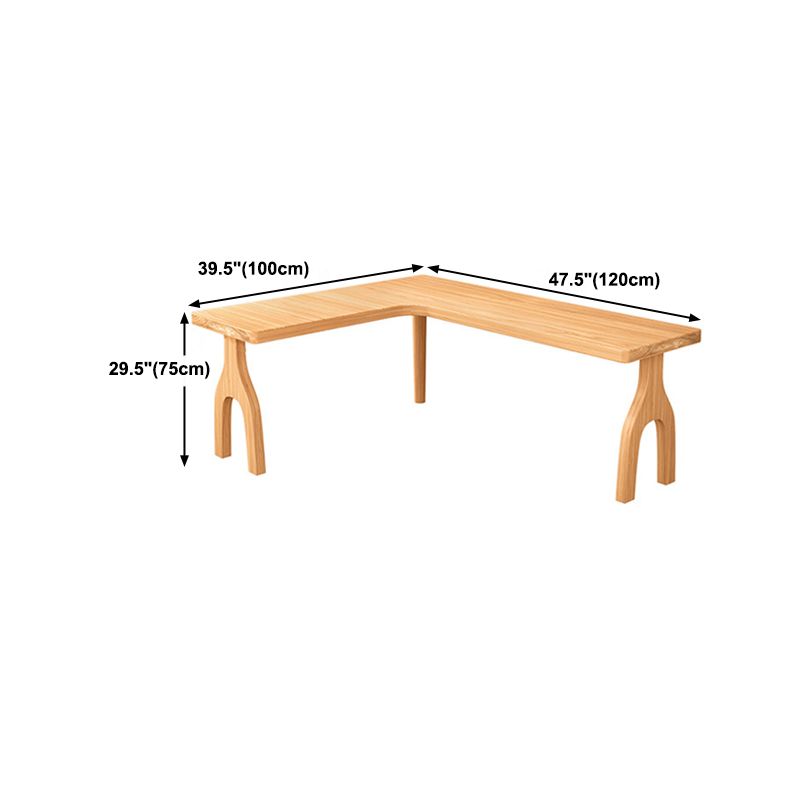 Contemporary Style L-Shape Home Wrting Desk Simple Solid Wood Working Writing Desk Clearhalo 'furn' 'furn_office_desk' 'Furniture' 'Office Desks' 'Office Furniture' 'office_desk' 1200x1200_f422c044-87fe-44d7-b96d-ea6863328394