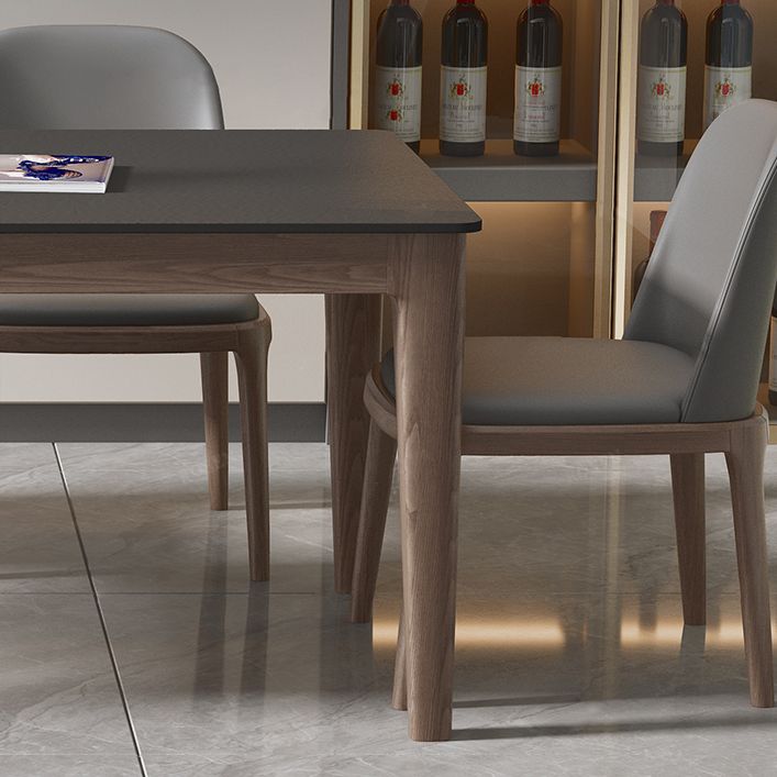Modern Stone Rectangle Dining Table Wood Legs for Dining Room Clearhalo 'Dining Tables & Seating' 'Dining Tables' 'dining_table' 'furn' 'furn_dining_table' 'Furniture' 'Kitchen & Dining Furniture' 1200x1200_f423db29-4846-448b-8ee9-e5411eda590b