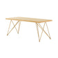 Glam Solid Wood Writing Desk Natural Hairpin Base Type Office Desk