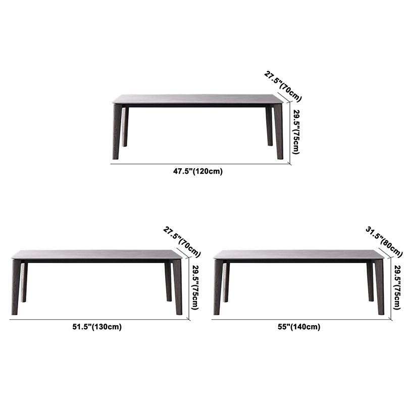 Rectangle Dining Table Simple Dinner Room Simple Table with 4 Wood Legs Base Clearhalo ' dining_table' 'Dining Tables & Seating' 'Dining Tables' 'furn' 'furn_dining_table' 'Furniture' 'furniture_dining_table' 'Kitchen & Dining Furniture' 'kitchen&dining_furn' 'kitchen' 'kitchen_dining_table' 1200x1200_f424b0d8-f3fe-40bb-9f53-09a444532d89