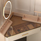 Mid-Century Modern Makeup Vanity Desk Dressing Table Stool Set with Drawer
