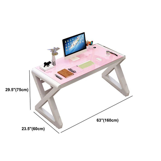 23" Wide Modern Gaming Desk Rectangular Mirrored Office Desk Clearhalo 'furn' 'furn_office_desk' 'Furniture' 'Office Desks' 'Office Furniture' 'office_desk' 1200x1200_f426ec54-20da-4903-9afc-258dd44dd25c