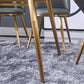 Glam Style Faux Marble Table Dining Rectangle Table with Metal Legs for Home Use Clearhalo 'Dining Tables & Seating' 'Dining Tables' 'dining_table' 'furn' 'furn_dining_table' 'Furniture' 'Kitchen & Dining Furniture' 1200x1200_f42716de-e423-4fdf-b2eb-acdc8a73d791