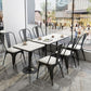 Industrial Dining Room Table White Sintered Stone Table with Black Metal Base Clearhalo ' dining_table' 'Dining Tables & Seating' 'Dining Tables' 'furn' 'furn_dining_table' 'Furniture' 'furniture_dining_table' 'Kitchen & Dining Furniture' 'kitchen&dining_furn' 'kitchen' 'kitchen_dining_table' 1200x1200_f42740fc-d6eb-4d94-ac67-177198c00886