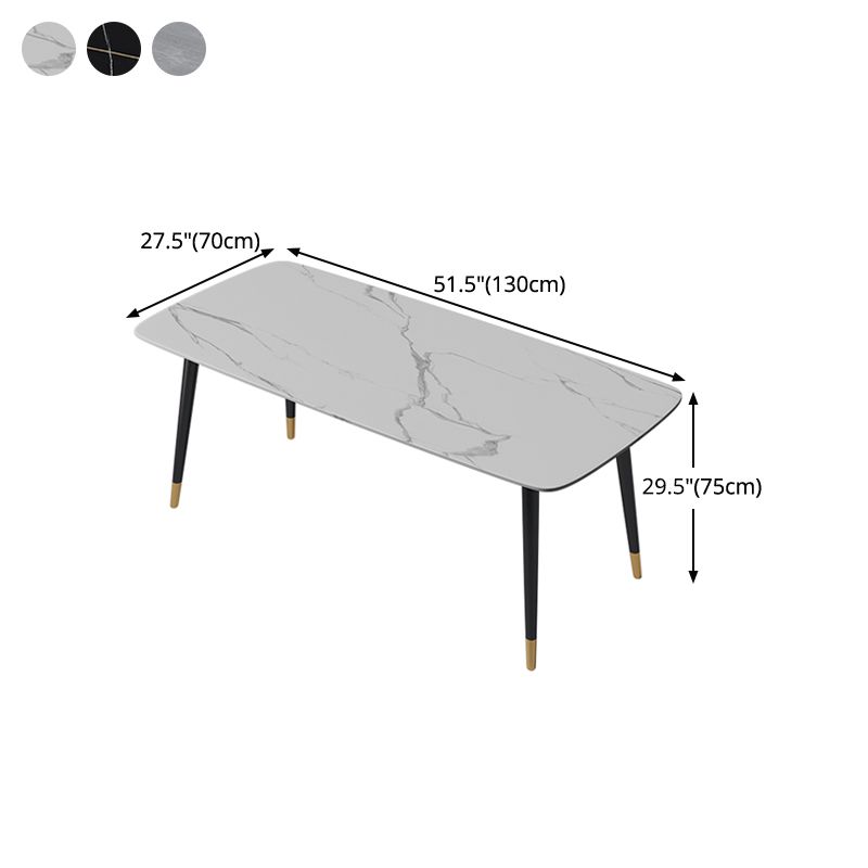 Sintered Stone Dining Table Modern 4 Legs Dining Table for Home Use Clearhalo ' dining_table' 'Dining Tables & Seating' 'Dining Tables' 'furn' 'furn_dining_table' 'Furniture' 'furniture_dining_table' 'Kitchen & Dining Furniture' 'kitchen&dining_furn' 'kitchen' 'kitchen_dining_table' 1200x1200_f42a7adf-b583-4dbe-929b-5411da6aa796