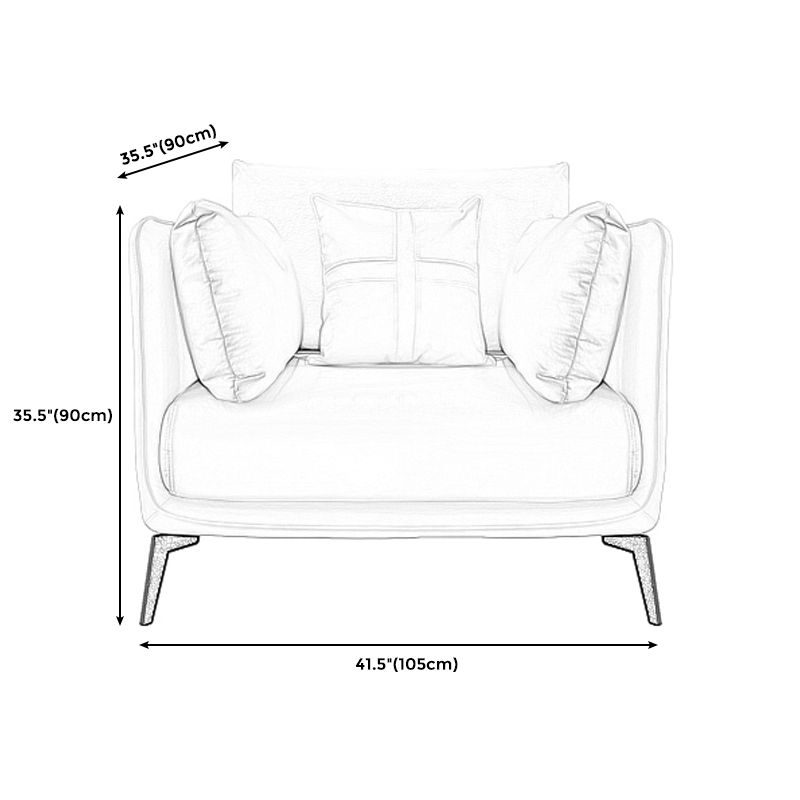 Stationary Stain Resistant Faux Leather Living Room Pillow Top Arm Modern Sofa Clearhalo 'furn' 'furn_sofas' 'Furniture' 'Living Room Furniture' 'Sofa' 'sofas' 1200x1200_f42b1544-8b8c-4b83-b647-dd23c9468cb6