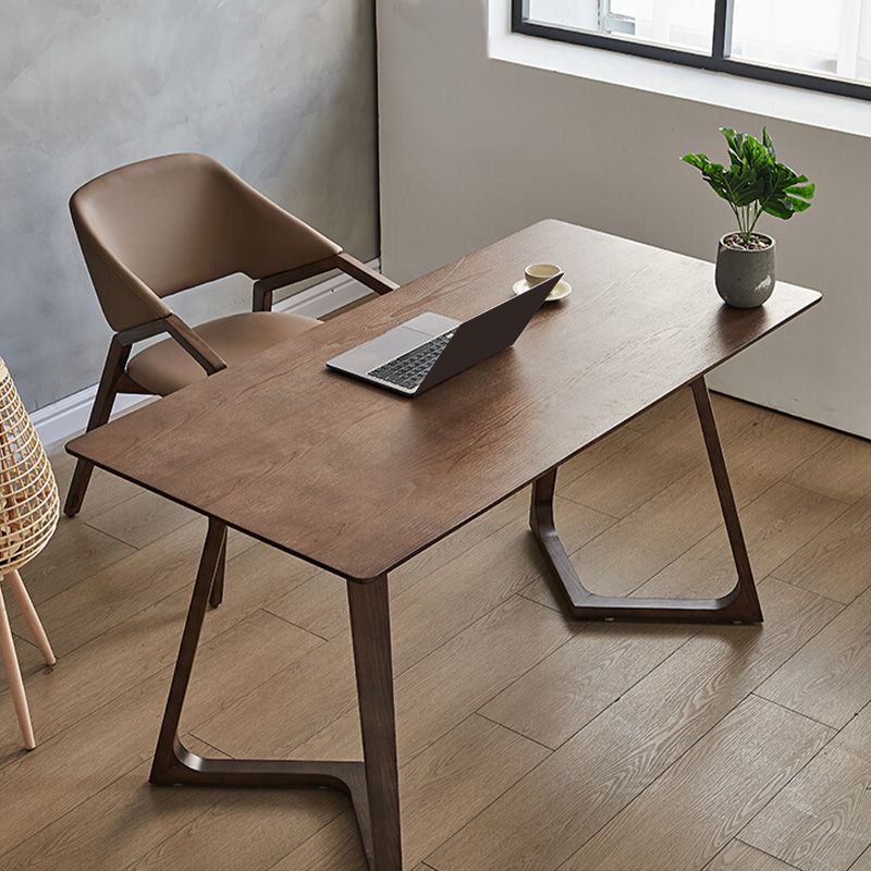 Moderner 29,53-Zoll großer Schreibtisch Massivholzkrümmte Büro Schreibtisch