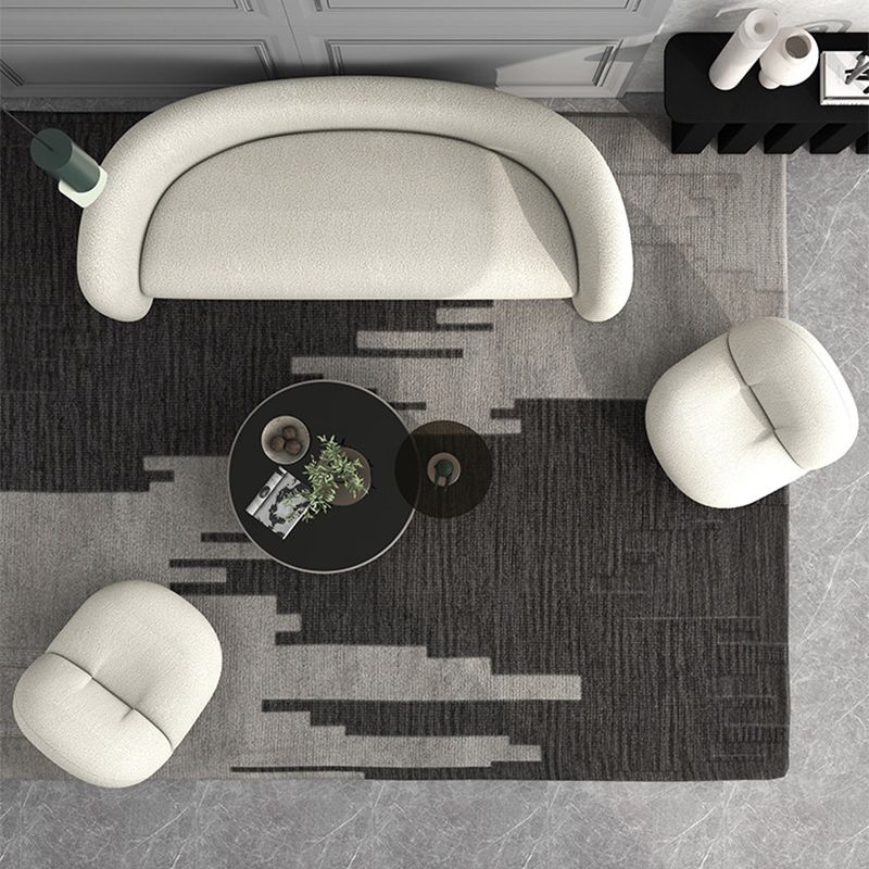 White Contemporary Curved Sofa Wool Tuxedo Arm Sofa for Living Room Clearhalo 'furn' 'furn_sofas' 'Furniture' 'Living Room Furniture' 'Sofa' 'sofas' 1200x1200_f42b9ee6-288f-4179-9056-c2568636fd20