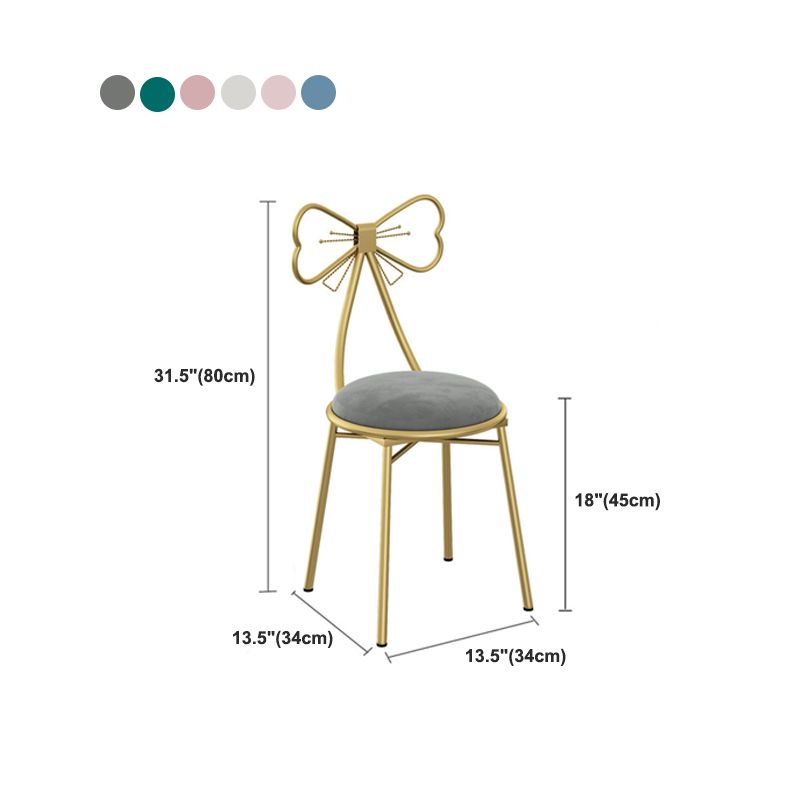 Glam Metal Armless Dining Chair Open Back Dining Side Chair for Restaurant Use Clearhalo 'Dining Chairs' 'Dining Tables & Seating' 'dining_chair' 'furn' 'furn_dining_chair' 'Furniture' 'furniture_dining_chair' 'Kitchen & Dining Furniture' 1200x1200_f42bad9d-a248-4edd-b242-a9dc4b29eb90
