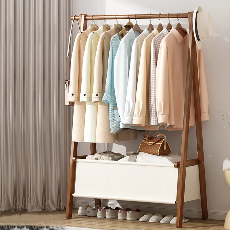 Solid Wooden Coat Rack Shelf Storage and Hanging Rail Coat Hanger Clearhalo 'Entry & Mudroom Furniture' 'furn' 'furn_hall_tree_coat_racks' 'Furniture' 'Hall Trees & Coat Racks' 'hall_tree_coat_racks' 1200x1200_f42dc241-d94a-4377-8f53-d23bd03fd1b6