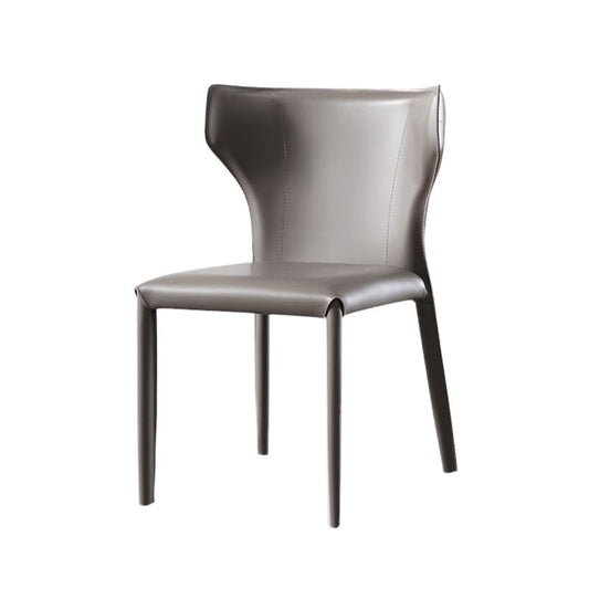 Modern Leather Dining Side Chairs Wingback Side Chair for Restaurant Use