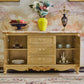 Sideboard glam sideboard in legno massiccio oro con 2 porte per soggiorno