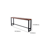 Modern Bar-Height Table Solid Wood Top Bistro Table for Patio Use