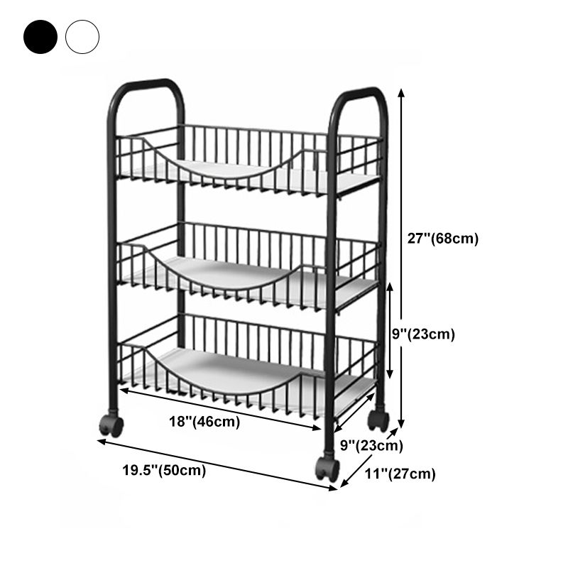 Modern Steel Bookcase with Wheels Open Bookshelf for any Room