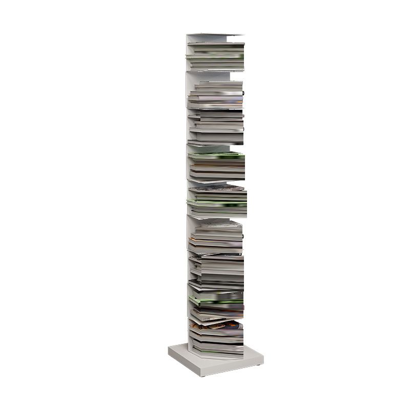 Contemporary Standard Metal Bookshelf Closed Back Bookcase with Shelves Clearhalo 'Bookcases' 'furn' 'furn_bookcases' 'Furniture' 'Office Furniture' 1200x1200_f430de7e-5d8a-439d-9547-ba5290d773e8