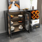 2-ladel gemanipuleerde houten sideboard Glam Stone Countertop Credenza met lamp voor restaurant