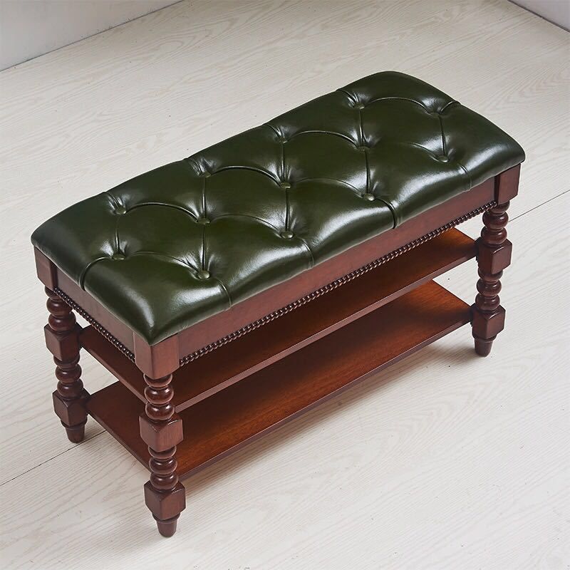 Rubber Wood Seating Bench Rectangle Cushioned Shoe Storage Entryway Bench Clearhalo 'Benches' 'Chairs & Seating' 'furn' 'furn_benches' 'Furniture' 'Living Room Furniture' 1200x1200_f433159b-b294-430d-9d63-bbe01d49ae20