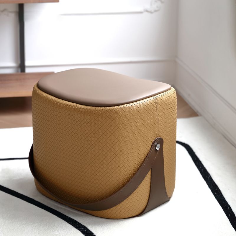 Contemporary Faux Leather Upholstered Ottoman Rectangle Standard Clearhalo 'furn' 'furn_ottomans_poufs' 'Furniture' 'Living Room Furniture' 'Ottomans & Poufs' 'ottomans_poufs' 1200x1200_f4346433-6456-471f-a8b6-3744b13b2511