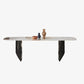 Rectangle Stone Top Dining Table Contemporary Dining Table with Double Pedestal Base Clearhalo 'Dining Tables & Seating' 'Dining Tables' 'dining_table' 'furn' 'furn_dining_table' 'Furniture' 'furniture_dining_table' 'Kitchen & Dining Furniture' 'kitchen' 'kitchen_dining_table' 1200x1200_f43511bb-53d7-4042-8c10-18572d37be4f