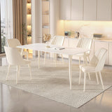 長方形1/2/5/7ピース家具焼けた石造りのダイニングセット