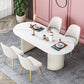 Stone Top Dining Table Contemporary Oval Dining Table with Sled Base Clearhalo 'Dining Tables & Seating' 'Dining Tables' 'dining_table' 'Furniture' 'furniture_dining_table' 'Kitchen & Dining Furniture' 'kitchen' 'kitchen_dining_table' 1200x1200_f437ccb5-8aef-485d-b1c8-52c3f9411838