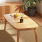 Modernistic Wooden Coffee Table Elliptical 4 Legs Cocktail Table