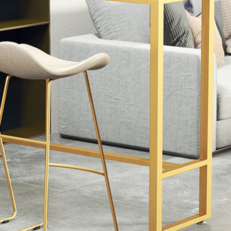 Glam Rectangle Pub Set 1/4 Pieces Counter Table with Upholstered Stools Clearhalo 'Bar Furniture' 'furn' 'furn_home_bar_bar_sets' 'Furniture' 'Home Bars & Bar Sets' 'home_bar_bar_sets' 'Kitchen & Dining Furniture' 1200x1200_f438164a-7f4e-4924-9797-dfe97ead30e1