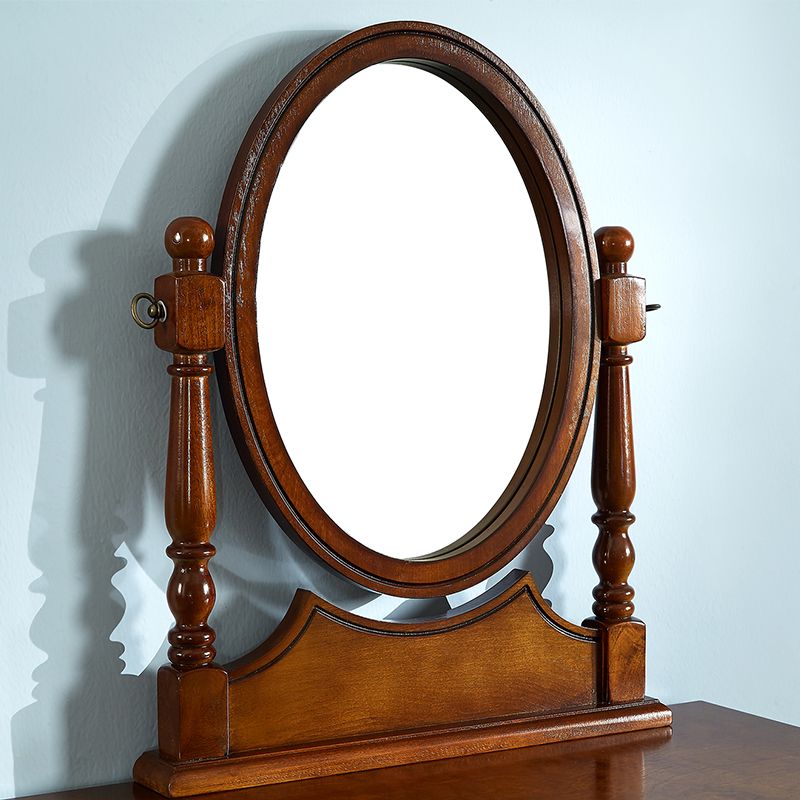 Solid Wood Vanity Makeup Table Set Traditional 1 Drawer Dressing Table