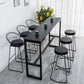 Contemporary Bar Dining Table Indoor Rectangle Bar Table with Iron Base Clearhalo 'Bar Furniture' 'Bar Tables' 'bar_tables' 'Furniture' 'furniture_bar_tables' 'Kitchen & Dining Furniture' 'kitchen&dining_furn' 'kitchen' 1200x1200_f43831d5-d7ed-4095-b9dd-69cfaa071c6a