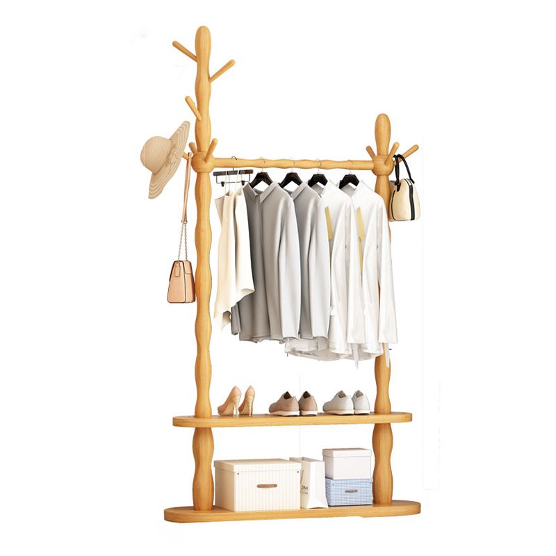 Contemporary Style Open Armoire Pine Wood Armoire with Clothing Rod Clearhalo 'Armoires & Wardrobes' 'armoires_wardrobes' 'Bedroom Furniture' 'furn' 'furn_armoires_wardrobes' 'Furniture' 1200x1200_f438489d-cc98-4940-bc6c-cbd06ead5847