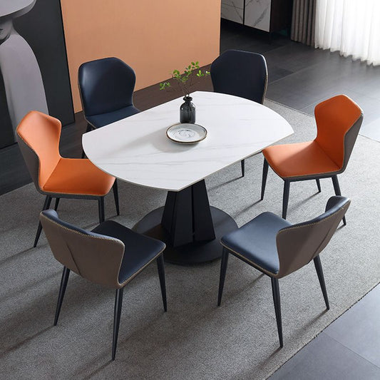 Modern Kitchen Folding Dining Furniture Set with Round Table Formal Dining Room Table Set Clearhalo 'Dining Room Sets' 'Dining Tables & Seating' 'dining_room_set' 'furn' 'furn_dining_room_set' 'Furniture' 'furniture_dining_room_set' 'Kitchen & Dining Furniture' 'kitchen&dining_furn' 'kitchen' 1200x1200_f438c5f6-72a7-4030-bcc6-60e8f571d0c5