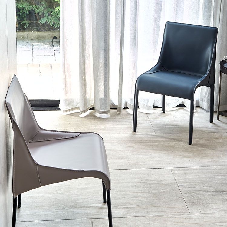 Leather Contemporary Dining Chair Restaurant Solid Back Chair with Arm Clearhalo ' kitchen&dining_furn' 'Dining Chairs' 'Dining Tables & Seating' 'dining_chair' 'furn' 'furn_dining_chair' 'Furniture' 'furniture_dining_chair' 'Kitchen & Dining Furniture' 'kitchen' 1200x1200_f438cd2e-23b7-4f86-afbc-d2dbb23ae432