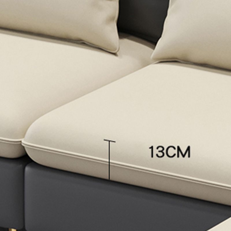 106.29 "L Faux Sectional Resingal Resistant Square Brass Sectional