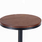Industrial Black Iron Bar Table 21.6"W Round Top Brown Wood Bistro Table for Cafe Clearhalo 'Bar Furniture' 'Bar Tables' 'bar_tables' 'furn' 'furn_bar_tables' 'Furniture' 'furniture_bar_tables' 'Kitchen & Dining Furniture' 'kitchen&dining_furn' 'kitchen' 1200x1200_f438ebe8-ac5a-4253-9216-ddca75823d17