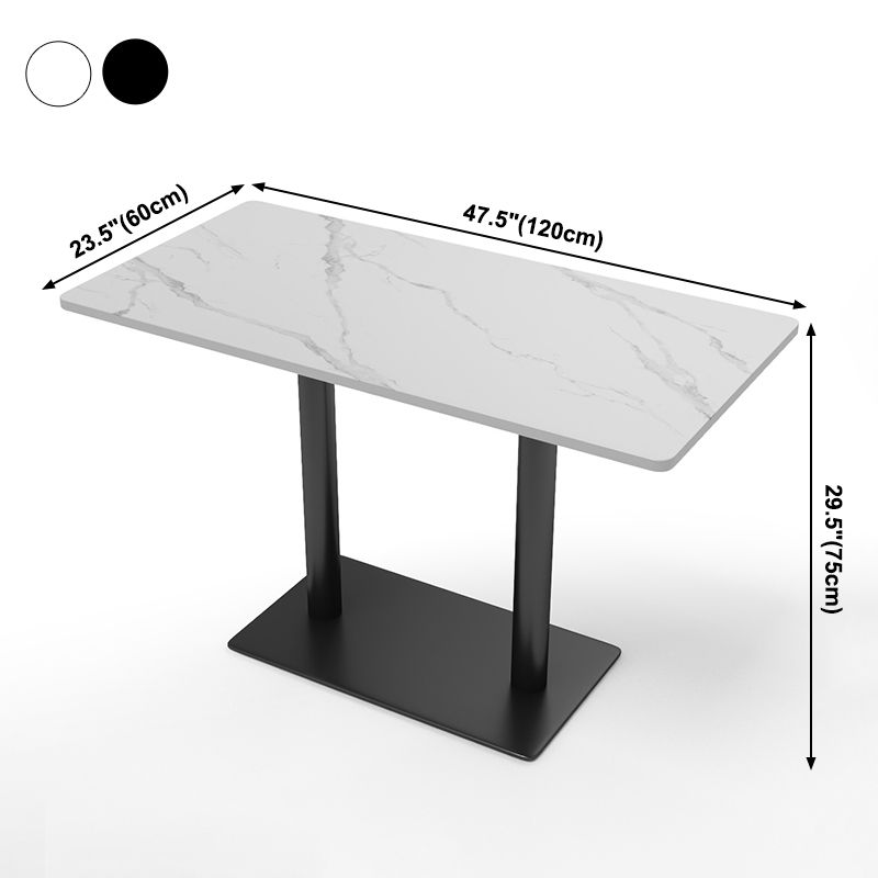 Modern Sintered Stone Dining Table Black Frame Dinner Table for Dining Room Clearhalo ' dining_table' 'Dining Tables & Seating' 'Dining Tables' 'furn' 'furn_dining_table' 'Furniture' 'furniture_dining_table' 'Kitchen & Dining Furniture' 'kitchen&dining_furn' 'kitchen' 'kitchen_dining_table' 1200x1200_f43989a0-5204-4295-8e75-ce3505763022