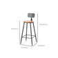 Moderna mesa de barra de 1/7 piezas Mesa de mostrador de madera rectangular con taburetes para café