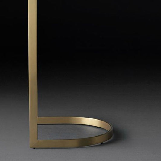 GLAM布張りのダイニングスツール金属ベースのアームレスバースツール